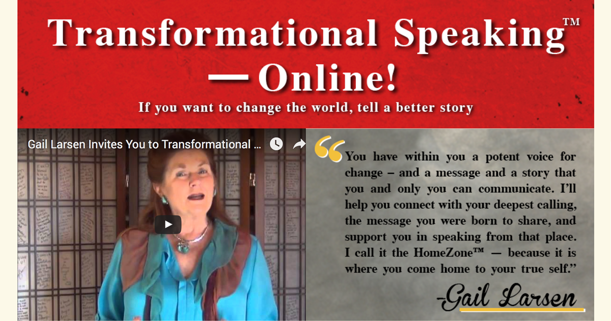 Transformational Speaking Online Course